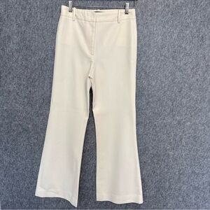 Nili Lotan woman’s Cream wool wide leg high rise  Trousers size4